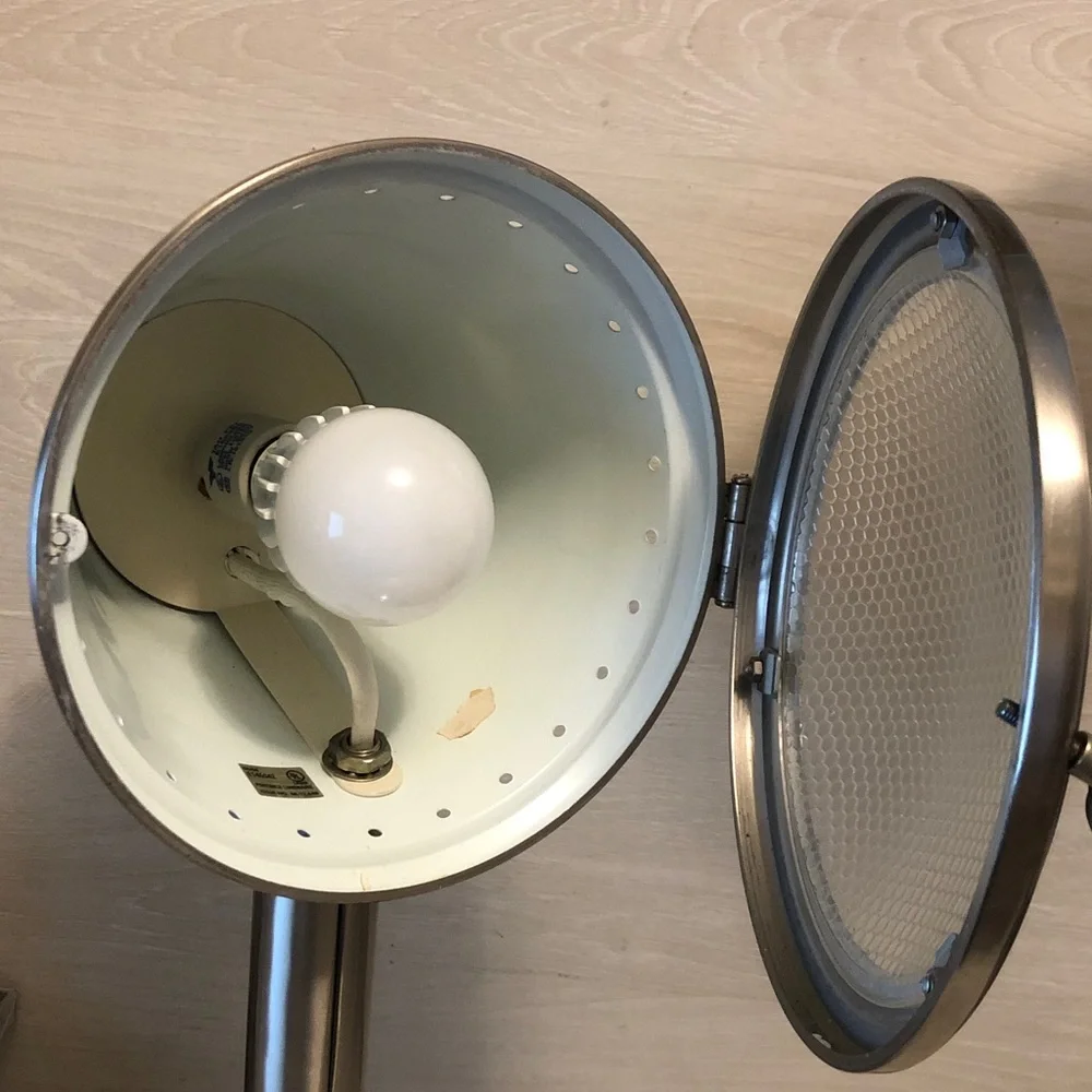 Art Deco Industrial Machine Age Modernist Space Age Electric Metal Lamp Pls Read